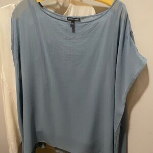 Eileen Fisher Lake Blue Two- Piece Blouse
